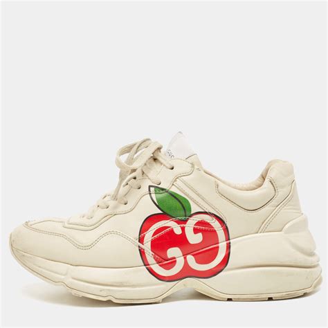 gucci chunky sneakers apple|Gucci rhyton sneakers women.